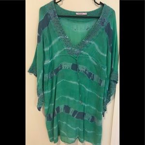 Calypso sheer top or beach cover up size 2